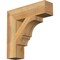 Ekena Millwork Balboa Block Rough Sawn Bracket, Western Red Cedar, 4"W x 16"D x 16"H BKT04X16X16BOA05RWR - alternate 1